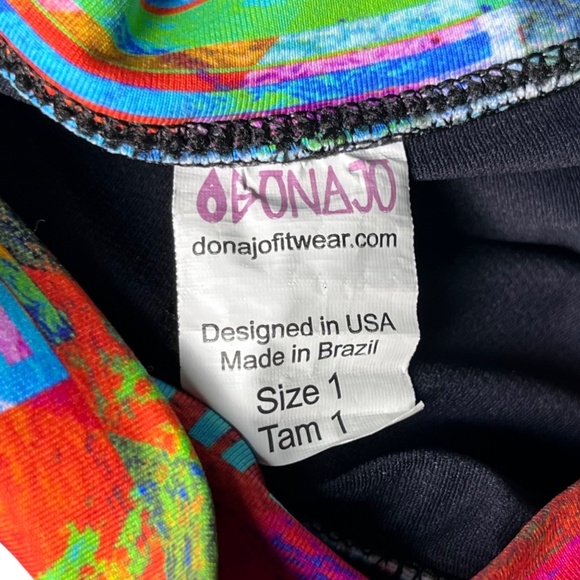 DONA JO DonaJo Jojo Skirt Skort Multicolored Abstract Print Size 1 Small 14.5" - Picture 6 of 7